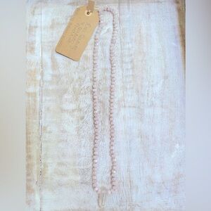 Handmade Rose Quartz & Quartz Pendant Necklace